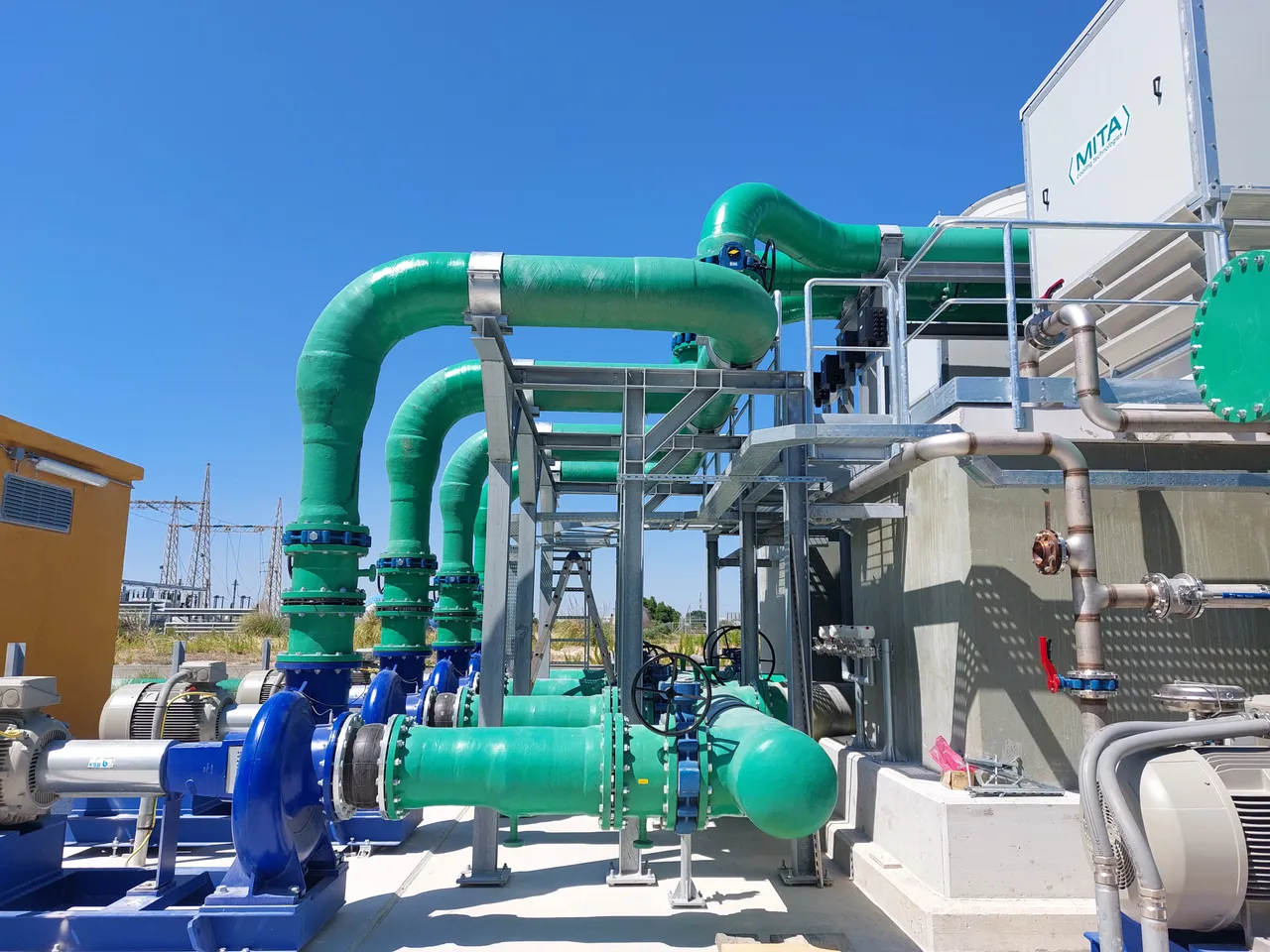 Tubazioni GRP e torri di raffreddamento — CHEMGAS-SAPIO, Brindisi