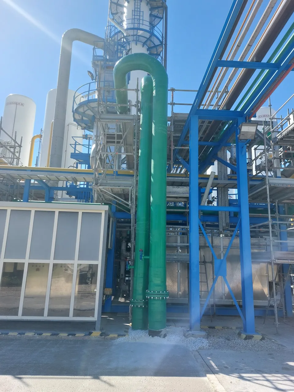 Tubazioni GRP e torri di raffreddamento — CHEMGAS-SAPIO, Brindisi
