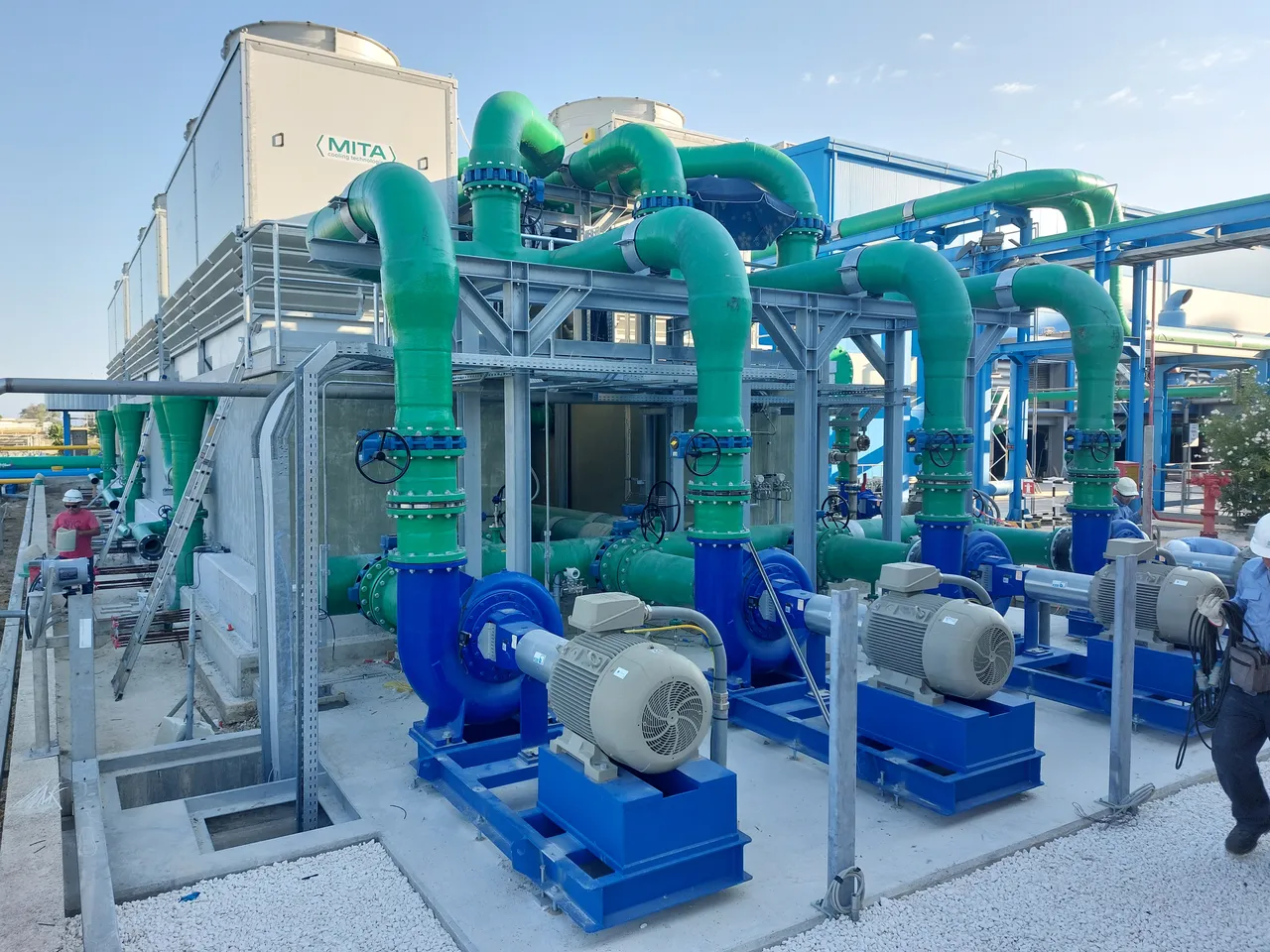 Tubazioni GRP e torri di raffreddamento — CHEMGAS-SAPIO, Brindisi