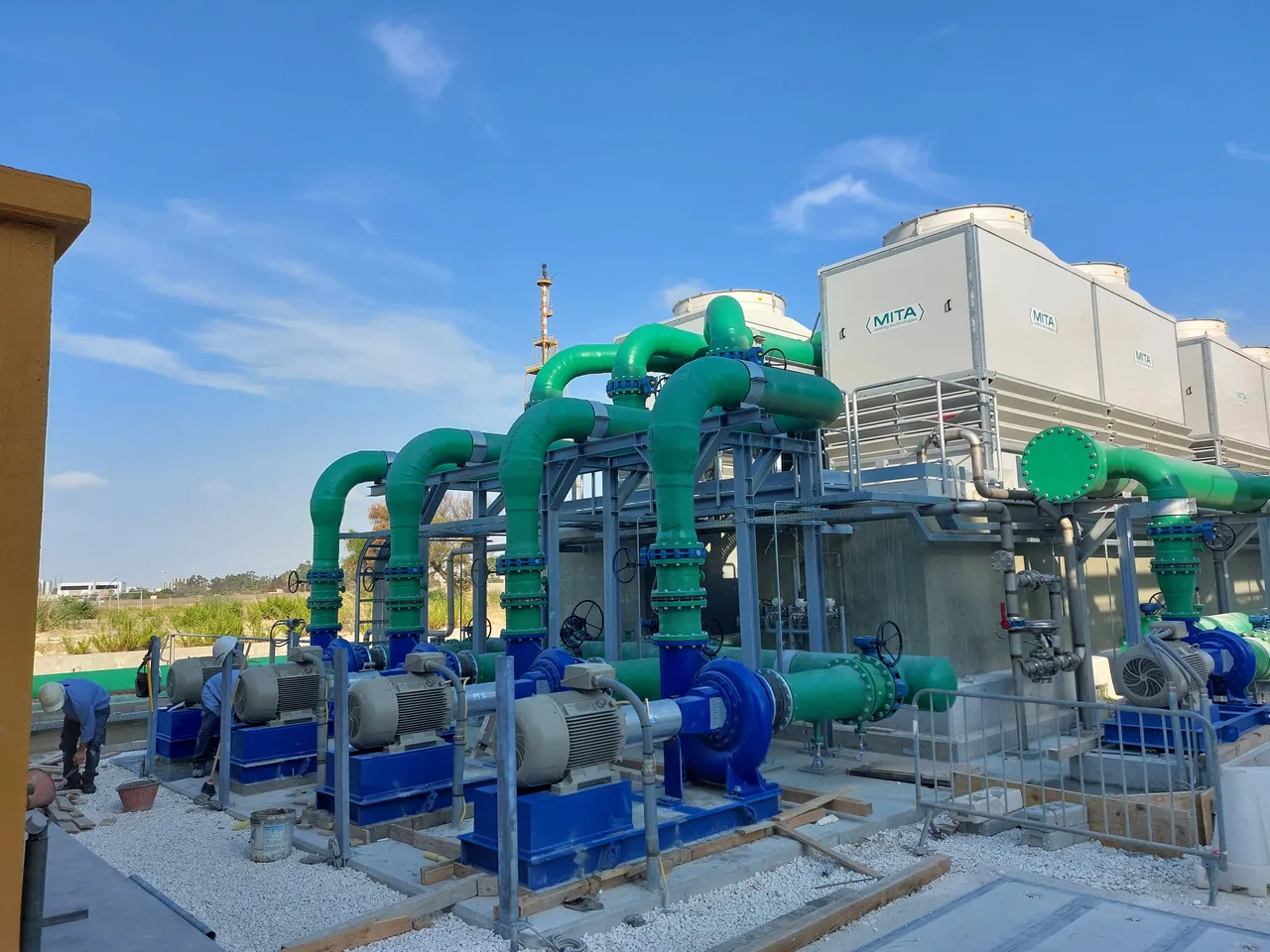Tubazioni GRP e torri di raffreddamento — CHEMGAS-SAPIO, Brindisi
