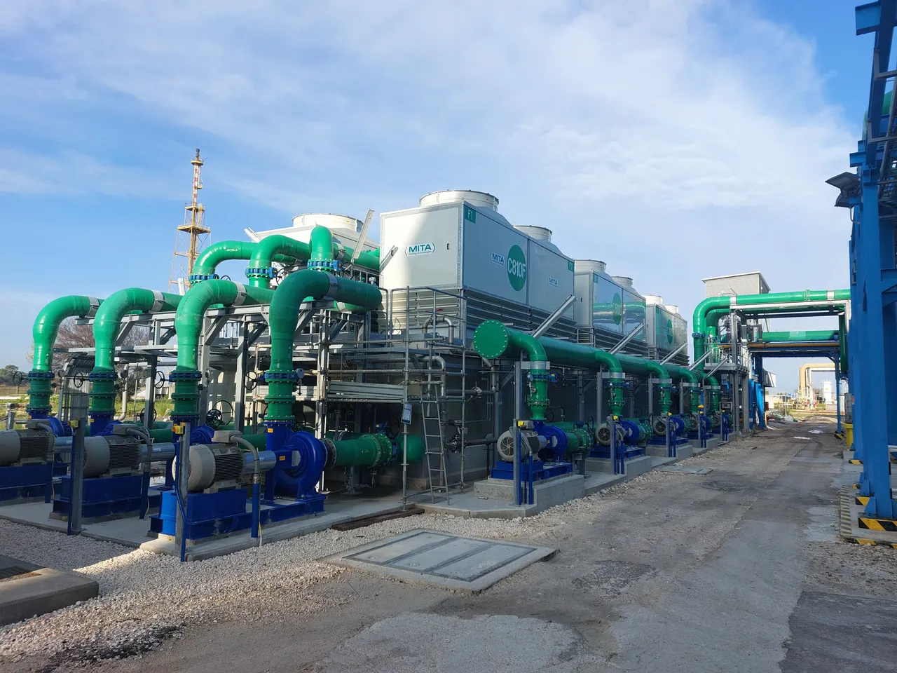 Tubazioni GRP e torri di raffreddamento — CHEMGAS-SAPIO, Brindisi