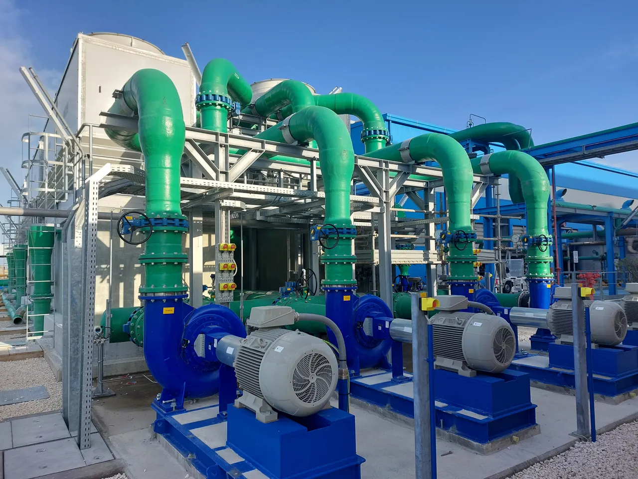 Tubazioni GRP e torri di raffreddamento — CHEMGAS-SAPIO, Brindisi