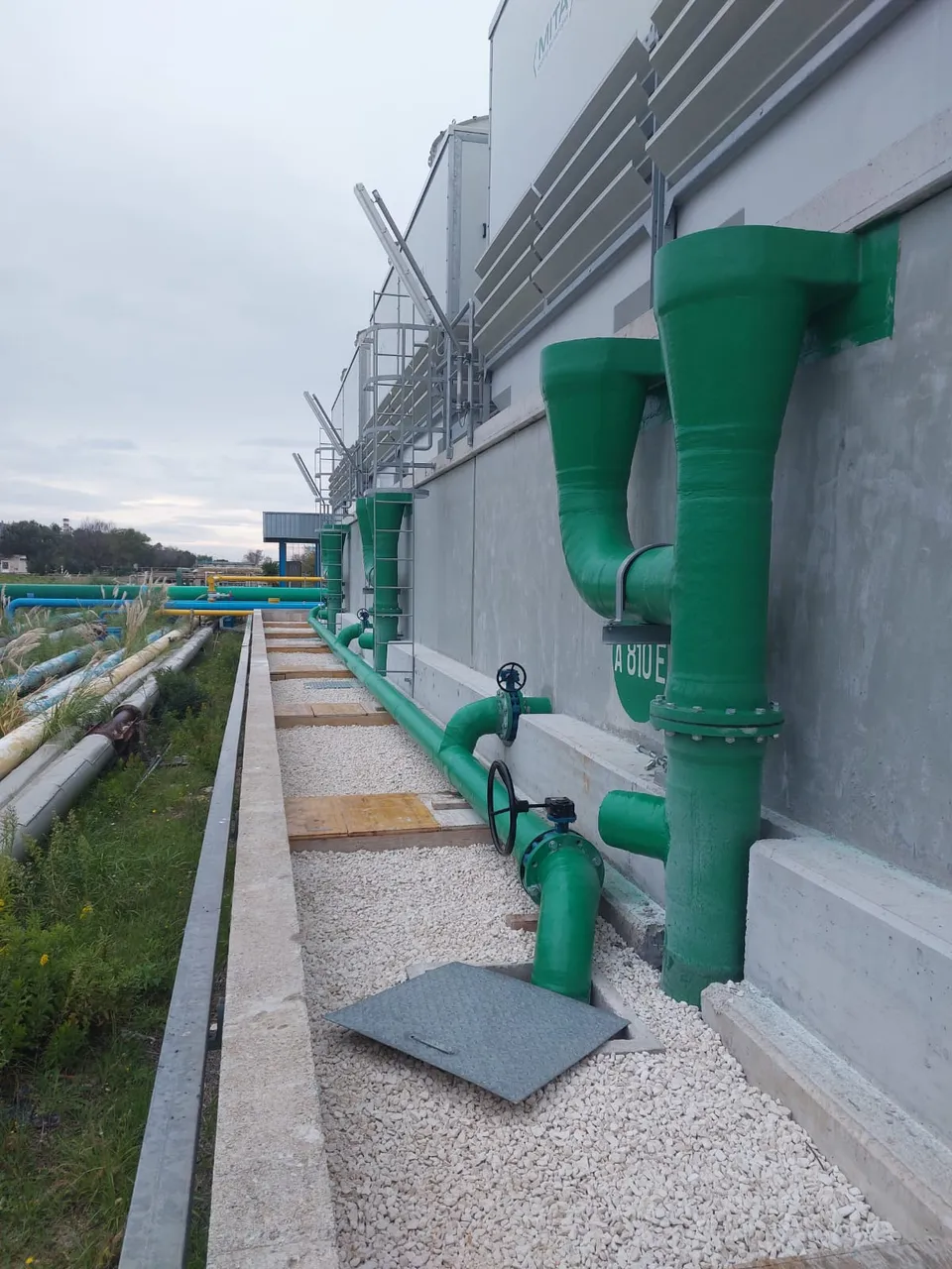 Tubazioni GRP e torri di raffreddamento — CHEMGAS-SAPIO, Brindisi