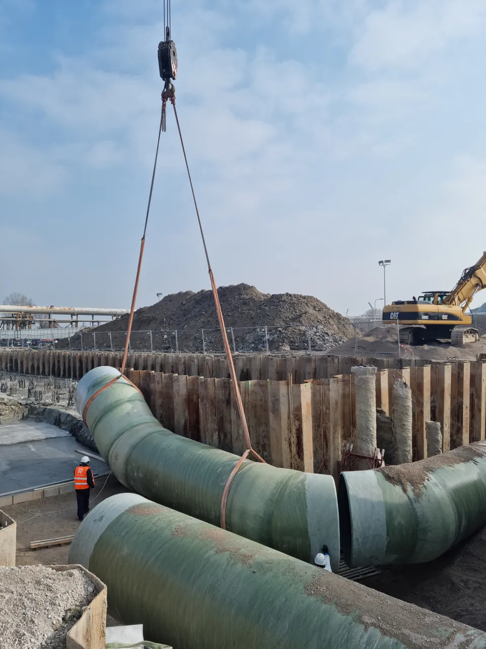Fornitura e montaggio tubazioni GRP — ENEL, Centrale di Fusina (VE)