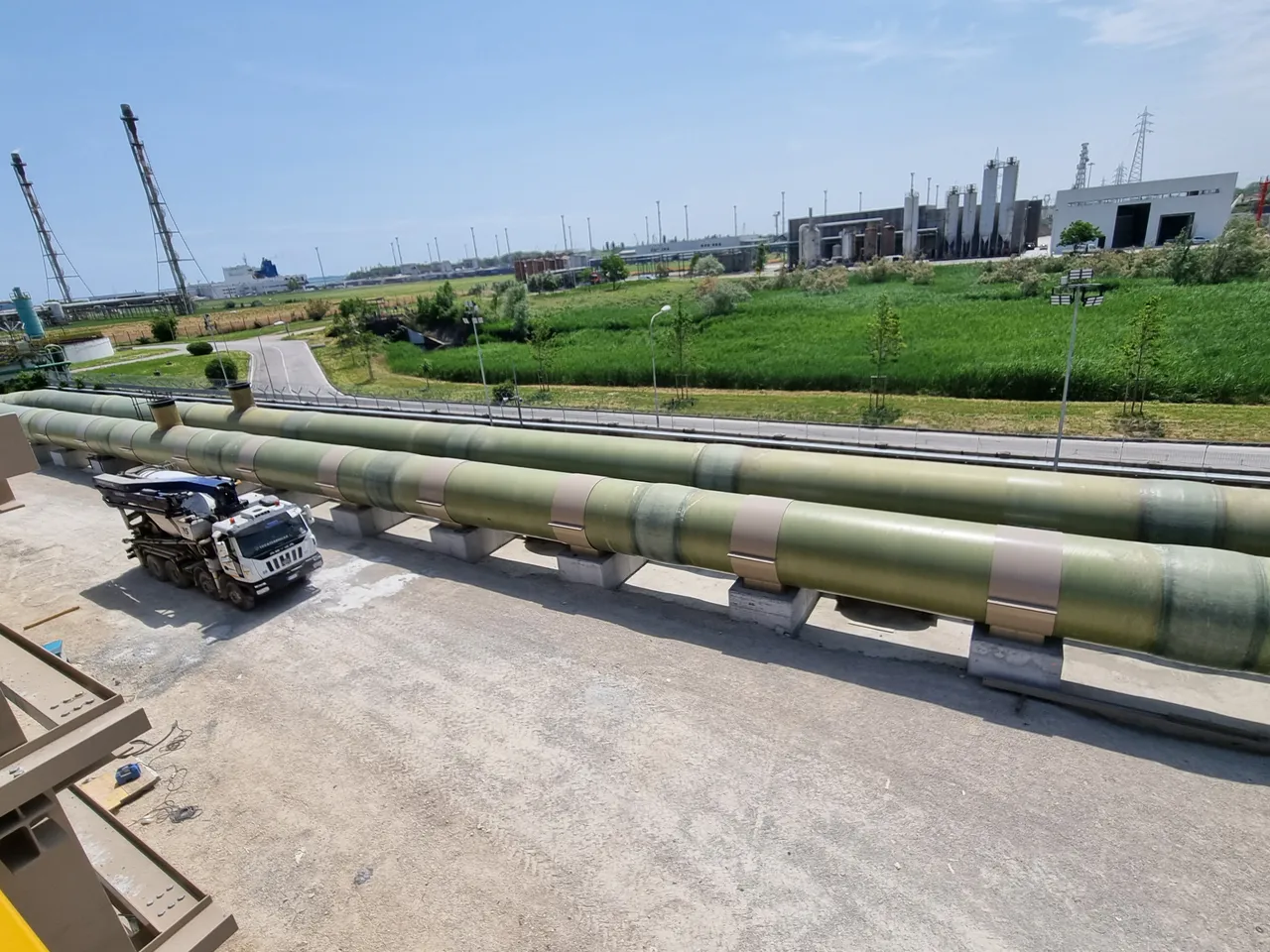 Fornitura e montaggio tubazioni GRP — ENEL, Centrale di Fusina (VE)