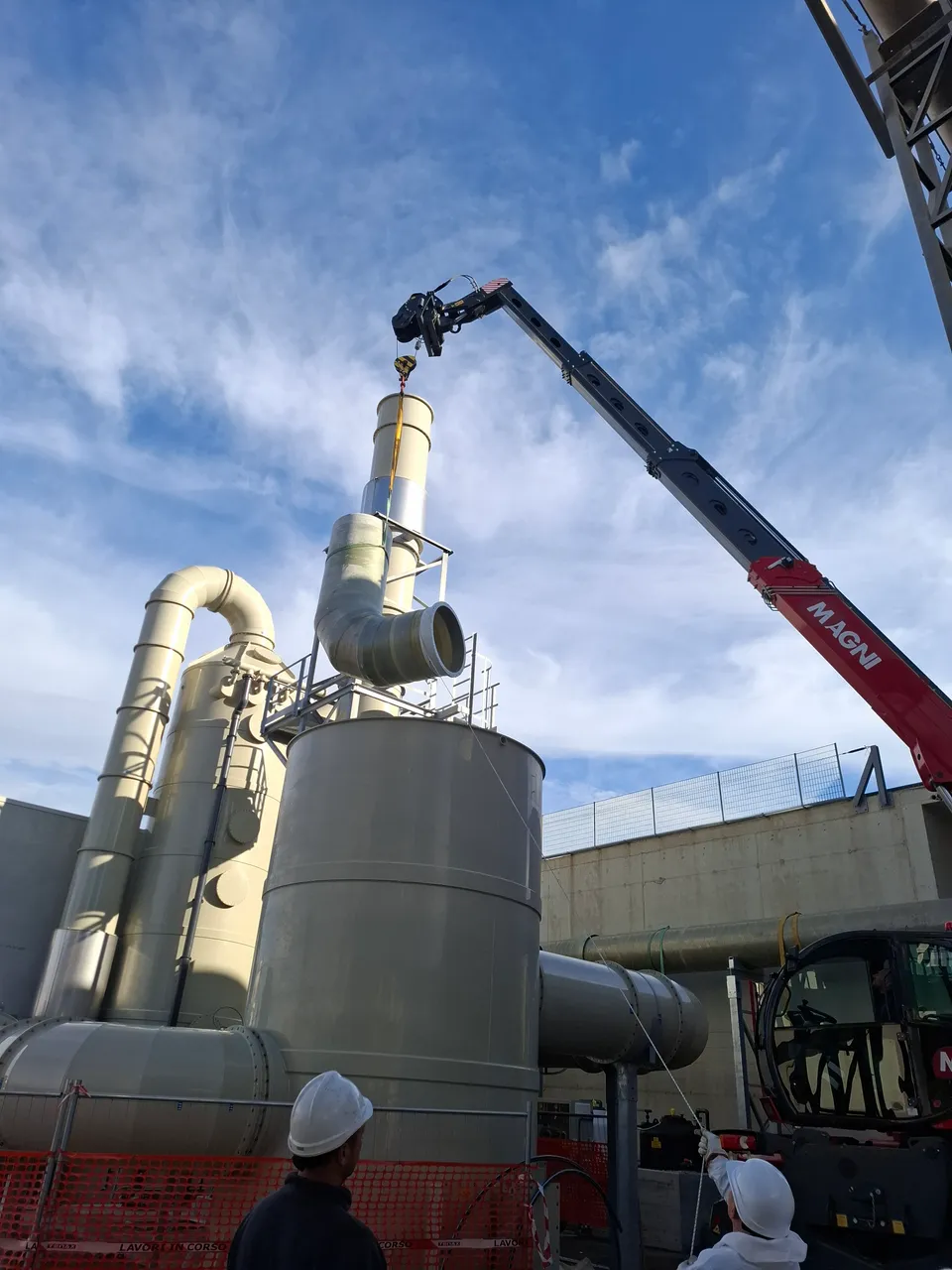 Tubi GRP impianto aeraulico — RDR-GORI, Castellammare di Stabia (NA)